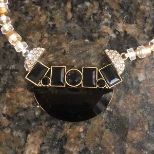 J Crew Statement Necklace Gold Tone